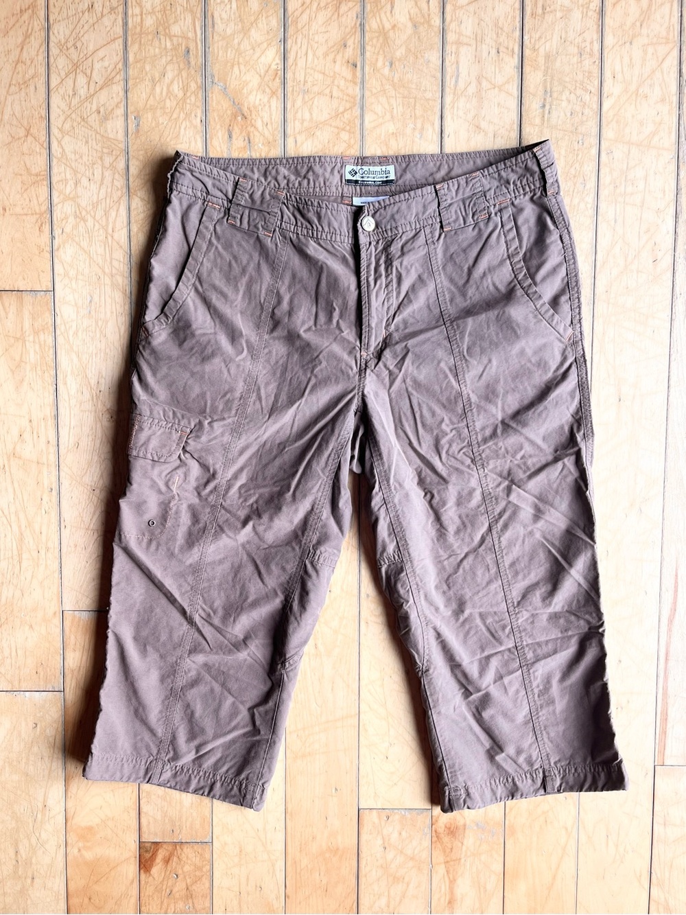 Columbia Hiking Cargo Brown Outdoor Utility Travel Capri Pants Size 8